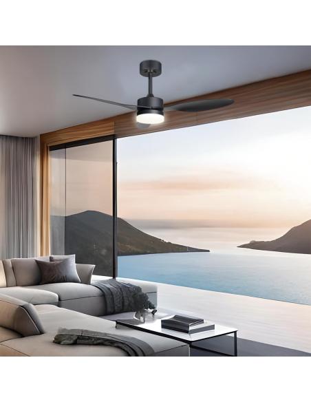 VENTILADOR VALCANO NEGRO 107 CM 3 PALAS