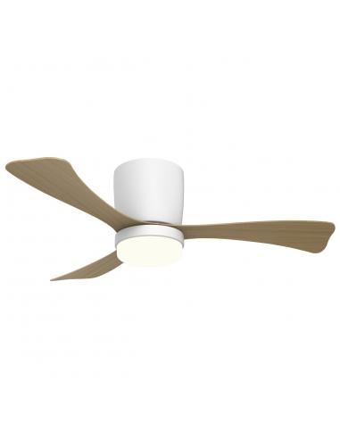 KENT WHITE WOOD FAN 107CM 3 LED BLADES 18W
