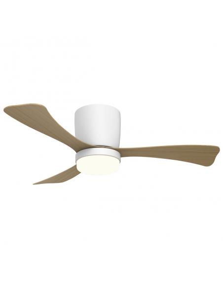 KENT WHITE WOOD FAN 107CM 3 LED BLADES 18W