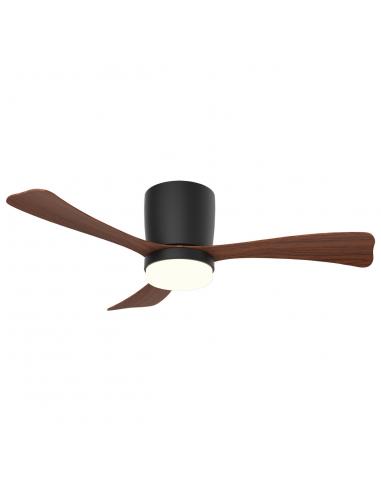 KENT BLACK WOOD FAN 107CM 3 LED BLADES 18W