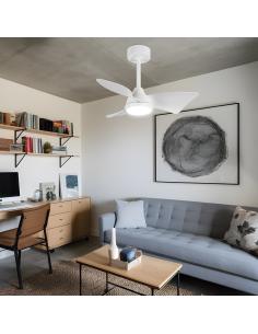 TAURÓ White fan 76cm 24W 2