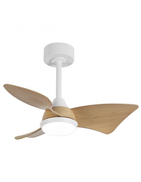 TAURUS FAN WHITE/WOOD 76CMS 3 LED BLADES 24W