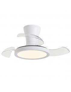 TOMBET WHITE FAN 30CMS 3 LED BLADES 48W