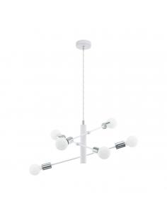 EGLO 98016 - GRADOLI Lámpara de Salón en Acero blanco, cromo