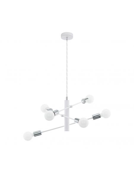 EGLO 98016 - GRADOLI Living Room Lamp in white steel, chrome