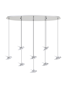 Chrome Steel Pendant Lamp -...