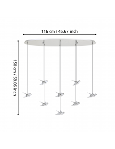 Lámpara colgante Acero... 2