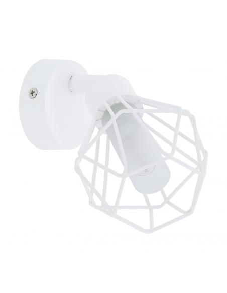 EGLO 98048 - ZAPATA 1 LED Spotlight in White Steel and Satin Glass