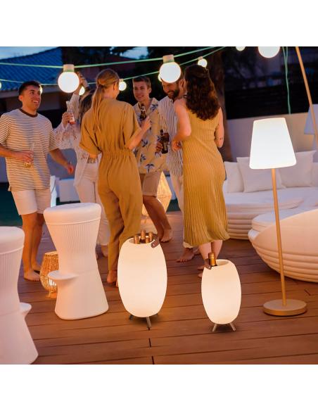 Illuminated wine rack with Apolo speaker