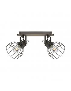 EGLO 98135 - SAMBATELLO LED spotlight in Wood, brown steel, silver and Steel