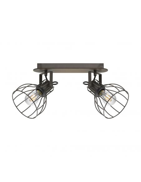 EGLO 98135 - SAMBATELLO LED spotlight in Wood, brown steel, silver and Steel