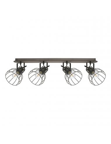 EGLO 98137 - SAMBATELLO LED Spotlight in Wood, brown steel, silver and Steel