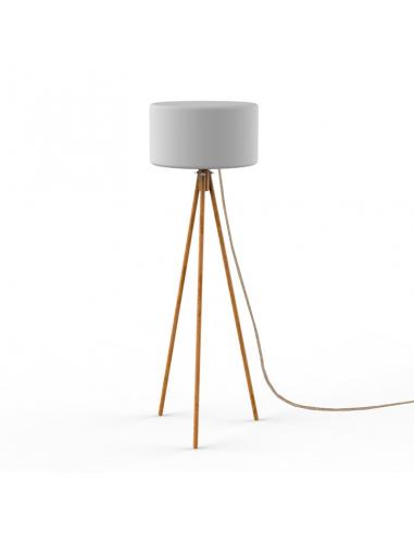 CHLOE 140 DESIGNER FLOOR LAMP WITH WOODEN LEGS
