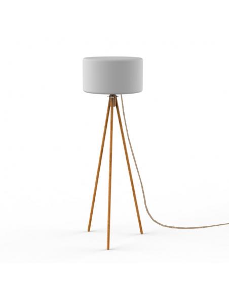 CHLOE 140 DESIGNER FLOOR LAMP WITH WOODEN LEGS
