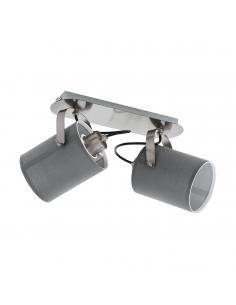 EGLO 98139 - VILLABATE LED Spotlight in Nickel-matte Steel and Textile