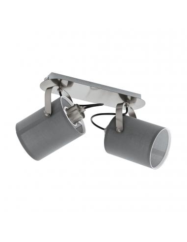 EGLO 98139 - VILLABATE LED Spotlight in Nickel-matte Steel and Textile