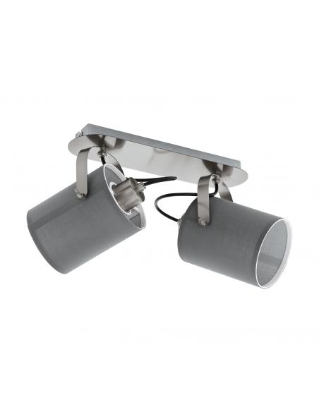 EGLO 98139 - VILLABATE LED Spotlight in Nickel-matte Steel and Textile
