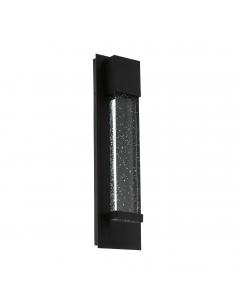 EGLO 98153 - VILLAGRAZIA Outdoor LED wall light in black aluminum and glass with air bubbles