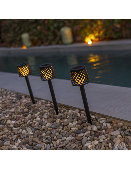 Gretita solar garden spike (4 pcs) - Black Color