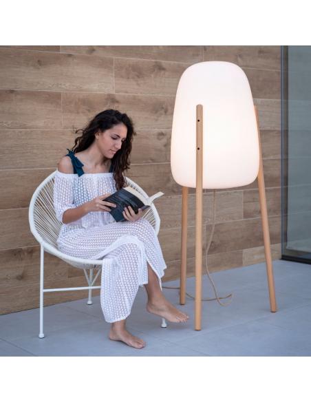 ROCKET 145 DESIGNER FLOOR LAMP WITH WOODEN LEGS