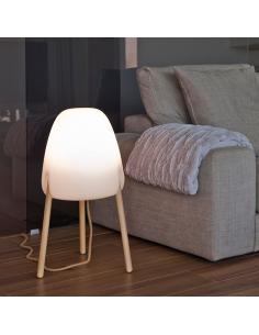 LÁMPARA DE PIE DE DISEÑO CON PATAS DE MADERA ROCKET 70