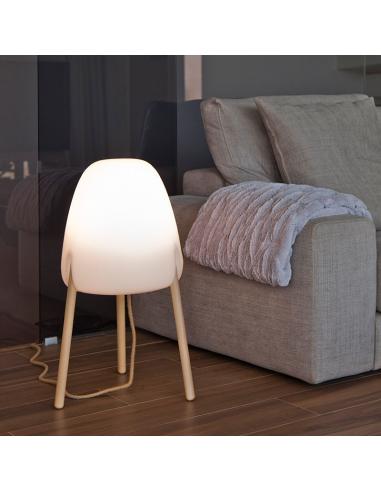LÁMPARA DE PIE DE DISEÑO CON PATAS DE MADERA ROCKET 70
