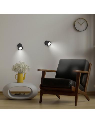 Round wall lamp without cables for indoor ROLL 8