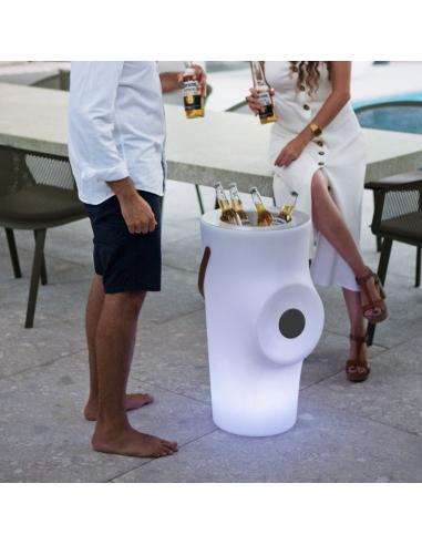 Woody illuminated wine rack