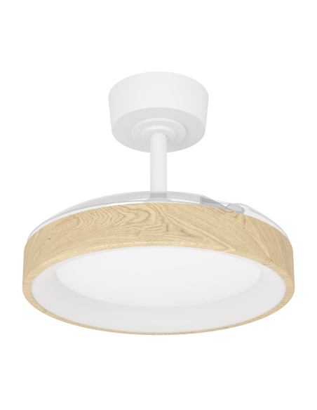 CeilingFan with light White wood - TORREYA
