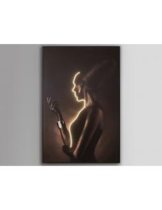 Cuadro silueta con luz LED...