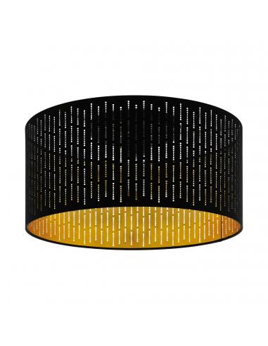 EGLO 98311 - RODS Black Steel and Textile Fabric Ceiling Light with cutouts
