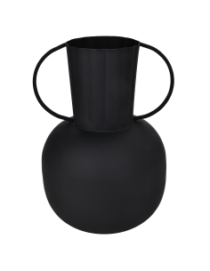 MIOUSKI Black Metal Vase
