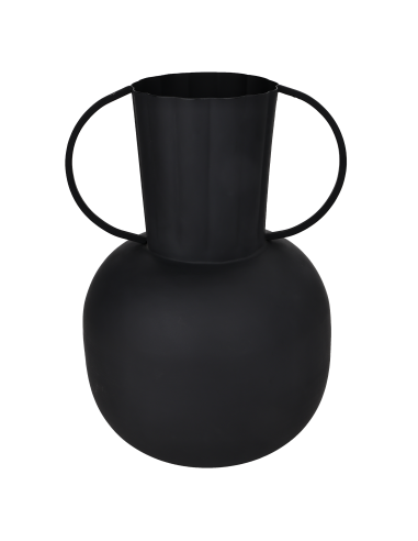 MIOUSKI Black Metal Vase