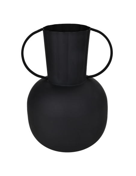 MIOUSKI Black Metal Vase