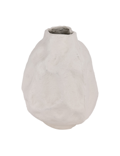 SAKAI Cream-white metal vase