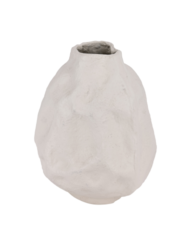 SAKAI Cream-white metal vase
