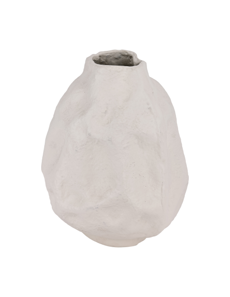 SAKAI Jarrón de metal Crema-blanco