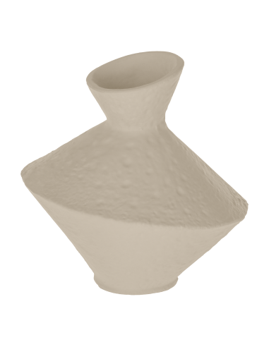 CANTILAN Jarrón de metal Crema-blanco