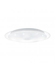 EGLO 98323 - LANCIANO 1 Plafón LED en Acero blanco, transparente y Acrílico con efecto de cristal