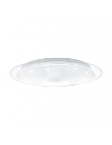 EGLO 98323 - LANCIANO 1 Plafón LED en Acero blanco, transparente y Acrílico con efecto de cristal