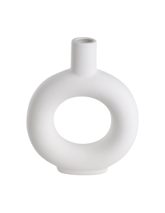 FIHETY Jarrón de cerámica Blanco