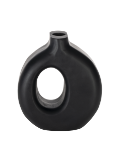 MELOBODY Jarrón de madera Negro