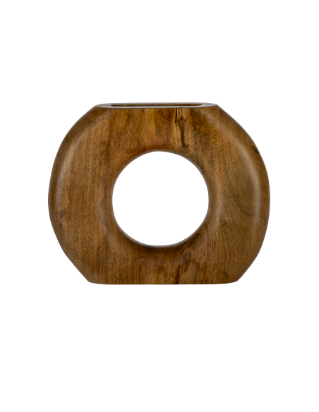 MELOBODY Jarrón de madera Naturaleza