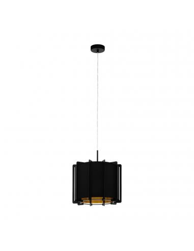 EGLO 98341 - PINETA Hanging Lamp made of Wood in Black Steel and Wood, sheet