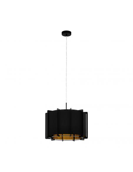 EGLO 98342 - PINETA Hanging Lamp made of Wood in Black Steel and Wood, sheet