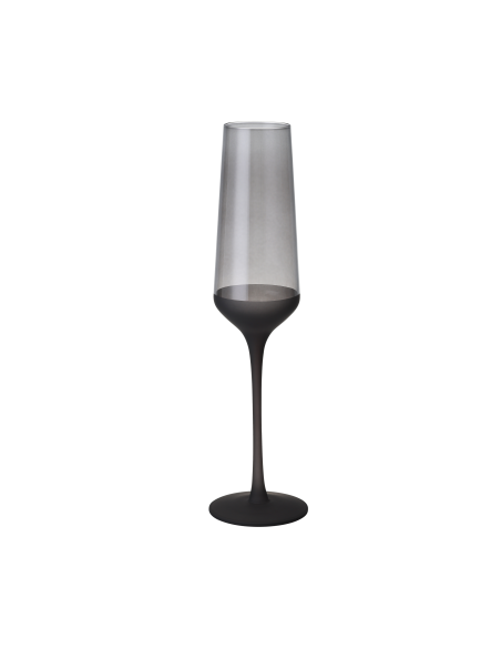 BATHURST Transp Black Champagne Glass