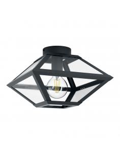 EGLO 98355 - CASEFABRE Living Room Lamp in Black Steel and Glass