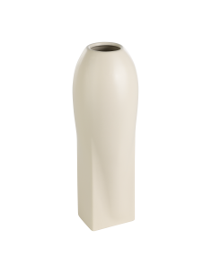 SHIMA Jarrón de cerámica Beige