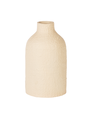 SIBAGAT Jarrón de metal Crema-blanco