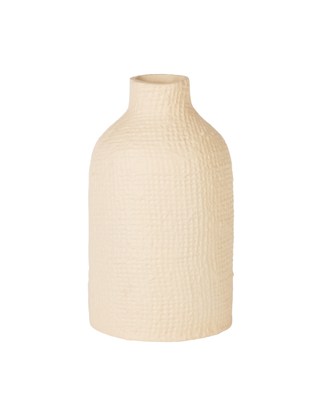 SIBAGAT Cream-white metal vase
